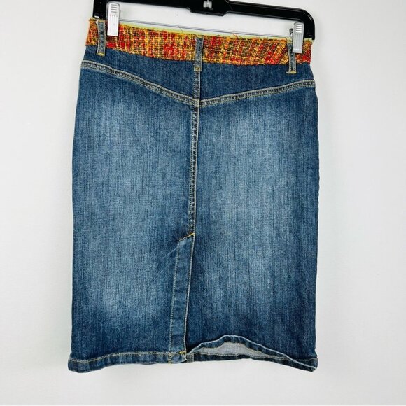 Vintage Betty Barlay Denim Pencil Midi Skirt Women Size 4 - Picture 13 of 16